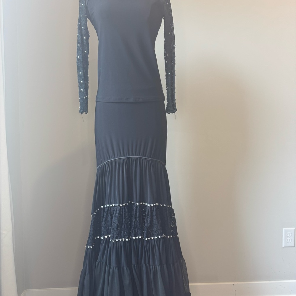 Ballroom Smooth Black Long Sleeve Dress